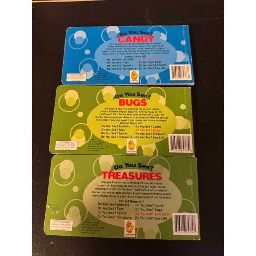 Do You See Books set of 3 Candy,‎ Bugs, Treasures GUC